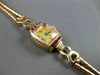 ANTIQUE .84CT OLD MINE CUT DIAMOND & RUBY 14KT ROSE GOLD 3D ART DECO WATCH #2076