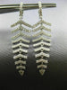 ESTATE LARGE 1.34CT DIAMOND 18KT WHITE GOLD MULTI LEAF JOURNEY HANGING EARRINGS
