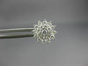 ESTATE .66CT DIAMOND 18KT WHITE GOLD 3D CLASSIC FLOWER SNOWFLAKE STUD EARRINGS