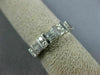 ESTATE .60CT ROUND & BAGUETTE DIAMOND 14KT WHITE GOLD 3D ANNIVERSARY RING #9498