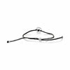 ESTATE .14CT DIAMOND 14KT WHITE GOLD 3D CLASSIC ROUND DISC STRING LOVE BRACELET