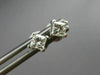 ESTATE .48CT PRINCESS CUT DIAMOND 14K WHITE GOLD 3D CLASSIC STUD EARRINGS #22068