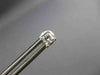 ESTATE .48CT PRINCESS CUT DIAMOND 14K WHITE GOLD 3D CLASSIC STUD EARRINGS #22068
