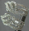 ESTATE LARGE 1.15CT DIAMOND 14K WHITE GOLD CLASSIC LEAF FILIGREE EARRINGS #26315