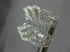 ESTATE LARGE 1.15CT DIAMOND 14K WHITE GOLD CLASSIC LEAF FILIGREE EARRINGS #26315