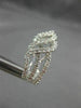 ESTATE LARGE 1.15CT DIAMOND 14K WHITE GOLD CLASSIC LEAF FILIGREE EARRINGS #26315