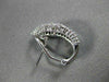 ESTATE LARGE 1.15CT DIAMOND 14K WHITE GOLD CLASSIC LEAF FILIGREE EARRINGS #26315
