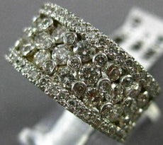 ESTATE WIDE 2.80CT DIAMOND 14K WHITE GOLD ETOILE WEDDING ANNIVERSARY RING #21820