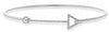 ESTATE .13CT DIAMOND 14KT WHITE GOLD 3D CLASSIC PAVE ARROW LOVE BANGLE BRACELET
