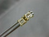ESTATE .70CT PRINCESS CUT DIAMOND 14K YELLOW GOLD 3D SQUARE STUD EARRINGS #14261