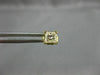 ESTATE .70CT PRINCESS CUT DIAMOND 14K YELLOW GOLD 3D SQUARE STUD EARRINGS #14261