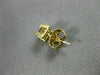 ESTATE .70CT PRINCESS CUT DIAMOND 14K YELLOW GOLD 3D SQUARE STUD EARRINGS #14261