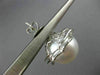 ESTATE LARGE .60CT DIAMOND & AAA SOUTH SEA PEARL 18K WHITE GOLD FLOWER EARRINGS
