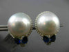 LARGE .92CT DIAMOND AAA SAPPHIRE & SOUTH SEA PEARL 18KT WHITE GOLD 3D EARRINGS