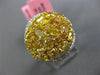 ESTATE 4.80CT WHITE & INTENSE YELLOW DIAMOND 18K 2 TONE GOLD 3D ANNIVERSARY RING