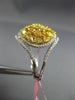 ESTATE 4.80CT WHITE & INTENSE YELLOW DIAMOND 18K 2 TONE GOLD 3D ANNIVERSARY RING