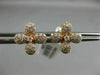 ESTATE .77CT DIAMOND 18KT ROSE GOLD 3D HANDCRAFTED FLOWER CLASSIC STUD EARRINGS