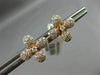 ESTATE .77CT DIAMOND 18KT ROSE GOLD 3D HANDCRAFTED FLOWER CLASSIC STUD EARRINGS