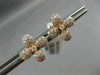 ESTATE .77CT DIAMOND 18KT ROSE GOLD 3D HANDCRAFTED FLOWER CLASSIC STUD EARRINGS