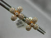 ESTATE .77CT DIAMOND 18KT ROSE GOLD 3D HANDCRAFTED FLOWER CLASSIC STUD EARRINGS