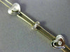 ANTIQUE LONG .25CT DIAMOND 14KT WHITE & YELLOW GOLD BEZEL HEART BRACELET #19183
