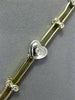 ANTIQUE LONG .25CT DIAMOND 14KT WHITE & YELLOW GOLD BEZEL HEART BRACELET #19183