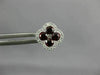 ESTATE LARGE 1.15CT DIAMOND & AAA RUBY 18KT WHITE GOLD 3D SQUARE FLOWER EARRINGS