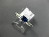 .45CT DIAMOND & AAA OVAL SAPPHIRE 14K WHITE GOLD CLASSIC FRIENDSHIP PROMISE RING