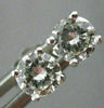 ESTATE .60CT DIAMOND 14KT WHITE GOLD 3D CLASSIC FOUR PRONG STUD EARRINGS #22074
