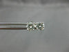 ESTATE .60CT DIAMOND 14KT WHITE GOLD 3D CLASSIC FOUR PRONG STUD EARRINGS #22074