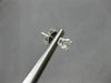 ESTATE .60CT DIAMOND 14KT WHITE GOLD 3D CLASSIC FOUR PRONG STUD EARRINGS #22074