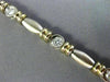 ANTIQUE 1.0CT DIAMOND 14K WHITE & YELLOW GOLD 3D BEZEL LINK LINE BRACELET #18640