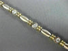 ANTIQUE 1.0CT DIAMOND 14K WHITE & YELLOW GOLD 3D BEZEL LINK LINE BRACELET #18640