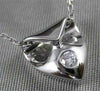 ANTIQUE ROUND DIAMOND SOLITARE ARROW 18KT WHITE GOLD HANGING PENDANT #11742