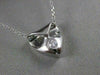 ANTIQUE ROUND DIAMOND SOLITARE ARROW 18KT WHITE GOLD HANGING PENDANT #11742