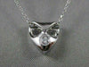 ANTIQUE ROUND DIAMOND SOLITARE ARROW 18KT WHITE GOLD HANGING PENDANT #11742