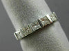 ESTATE .61CT PRINCESS DIAMOND 14K WHITE GOLD 3D WEDDING ANNIVERSARY RING #14578