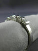 ESTATE .61CT PRINCESS DIAMOND 14K WHITE GOLD 3D WEDDING ANNIVERSARY RING #14578
