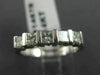 ESTATE .61CT PRINCESS DIAMOND 14K WHITE GOLD 3D WEDDING ANNIVERSARY RING #14578