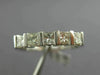 ESTATE .61CT PRINCESS DIAMOND 14K WHITE GOLD 3D WEDDING ANNIVERSARY RING #14578