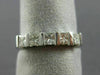 ESTATE .61CT PRINCESS DIAMOND 14K WHITE GOLD 3D WEDDING ANNIVERSARY RING #14578