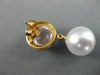 LARGE .52CT DIAMOND & AAA ROSE QUARTZ SOUTH SEA PEARL 18KT ROSE GOLD 3D EARRINGS