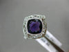 1.74CT DIAMOND & AAA AMETHYST 14KT WHITE GOLD 3D OPEN FILIGREE ETOILE FUN RING