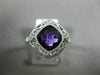 1.74CT DIAMOND & AAA AMETHYST 14KT WHITE GOLD 3D OPEN FILIGREE ETOILE FUN RING