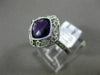 1.74CT DIAMOND & AAA AMETHYST 14KT WHITE GOLD 3D OPEN FILIGREE ETOILE FUN RING