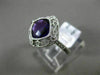 1.74CT DIAMOND & AAA AMETHYST 14KT WHITE GOLD 3D OPEN FILIGREE ETOILE FUN RING