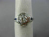 ANTIQUE WIDE .70CT DIAMOND & AAA SAPPHIRE 18KT WHITE GOLD ENGAGEMENT RING 26036