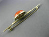 ANTIQUE LARGE AAA ROUND CORAL 14K YELLOW GOLD 3D CLASSIC SPACE PIN BROOCH #26075