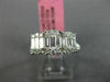 ESTATE .82CT DIAMOND 18K WHITE GOLD CLUSTER OVAL 3 STONE ETOILE ANNIVERSARY RING