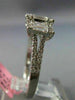 ESTATE .82CT DIAMOND 18K WHITE GOLD CLUSTER OVAL 3 STONE ETOILE ANNIVERSARY RING